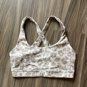 Leopard print sports bra